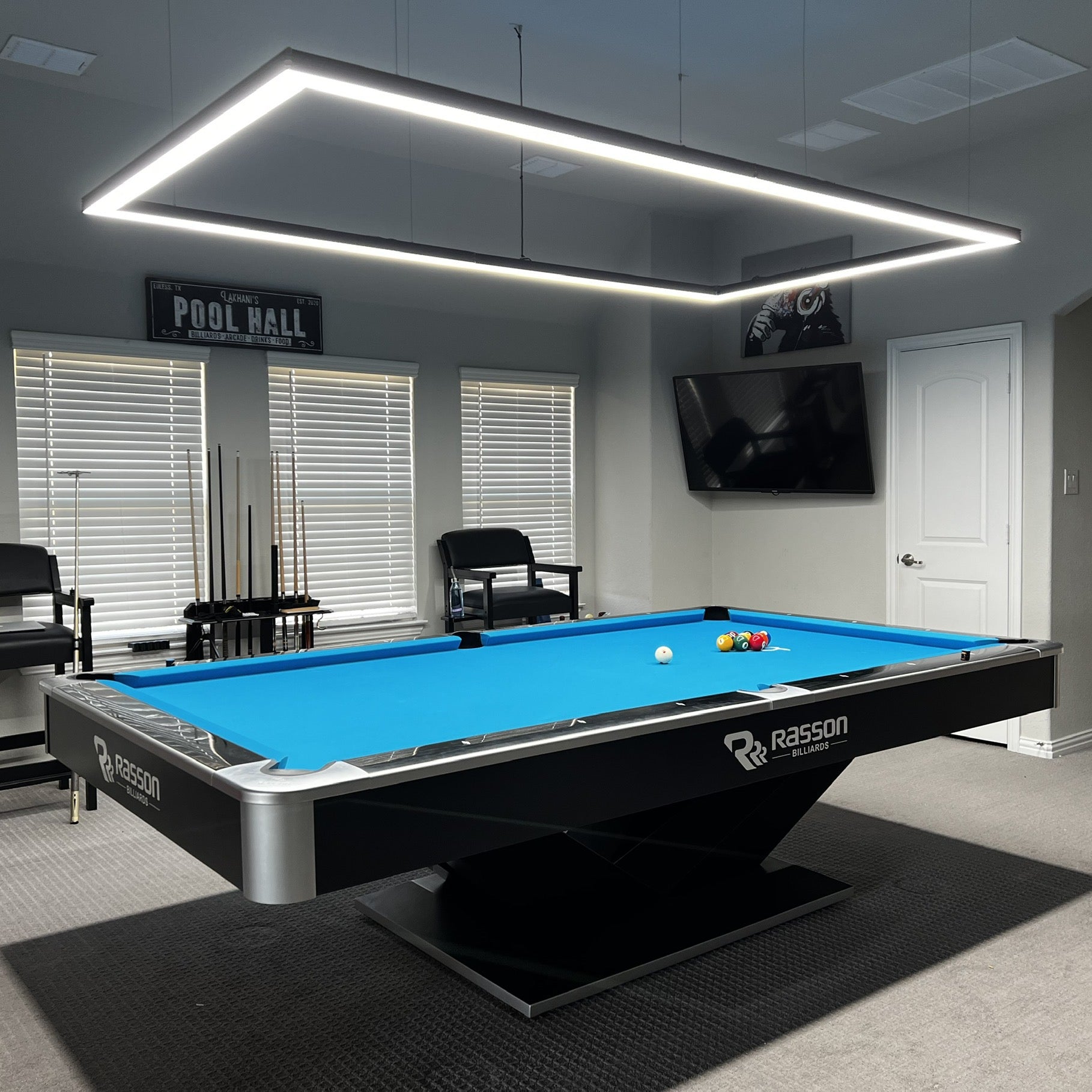 9FT Tournament LED Pool Table Light | Perimeter Billiard Lights