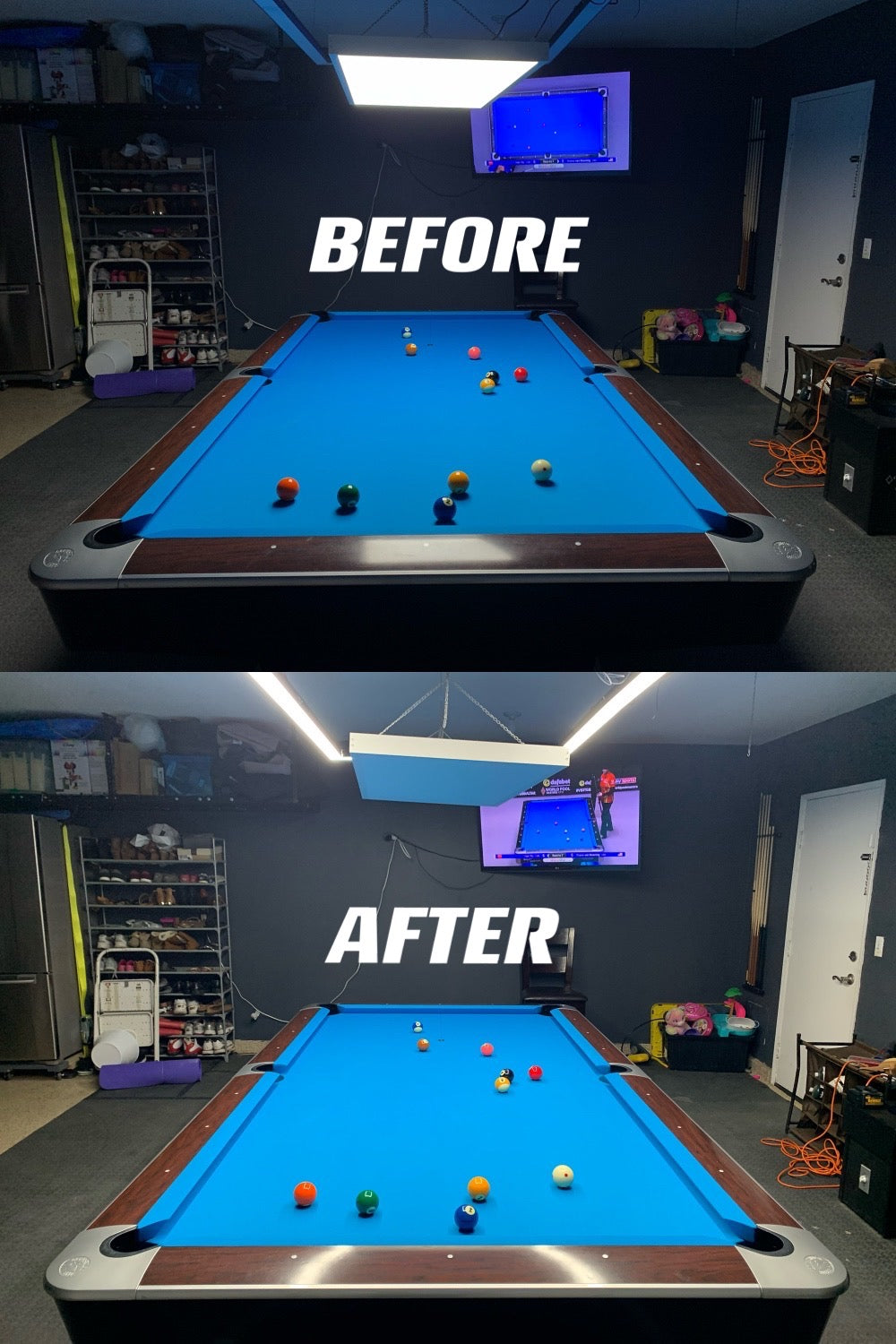 9FT Tournament LED Pool Table Light Perimeter Billiard Lights