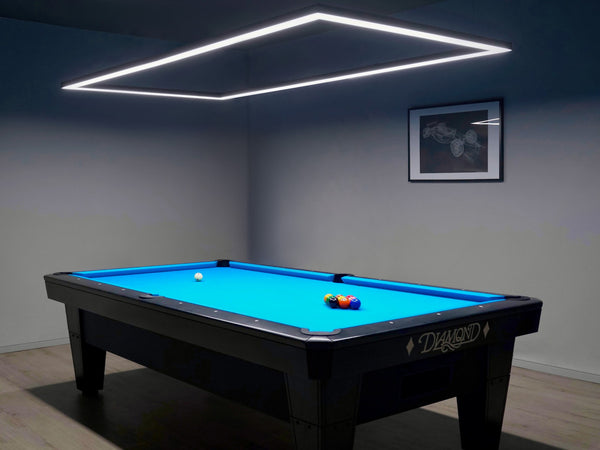 Wooden pool table sales light